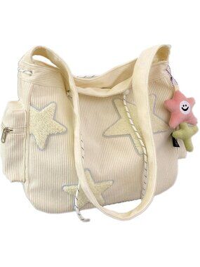 Women's Beige Cute Travel comfortable Shopping Tote Crossbody Shoulder Bag